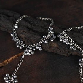 Handcrafted Ghungroo German Silver Ring Bracelet (Set of 2)