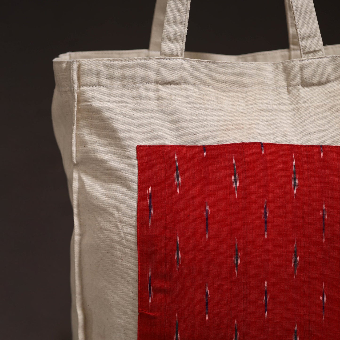 Handcrafted ikat patch shoulder bag 10