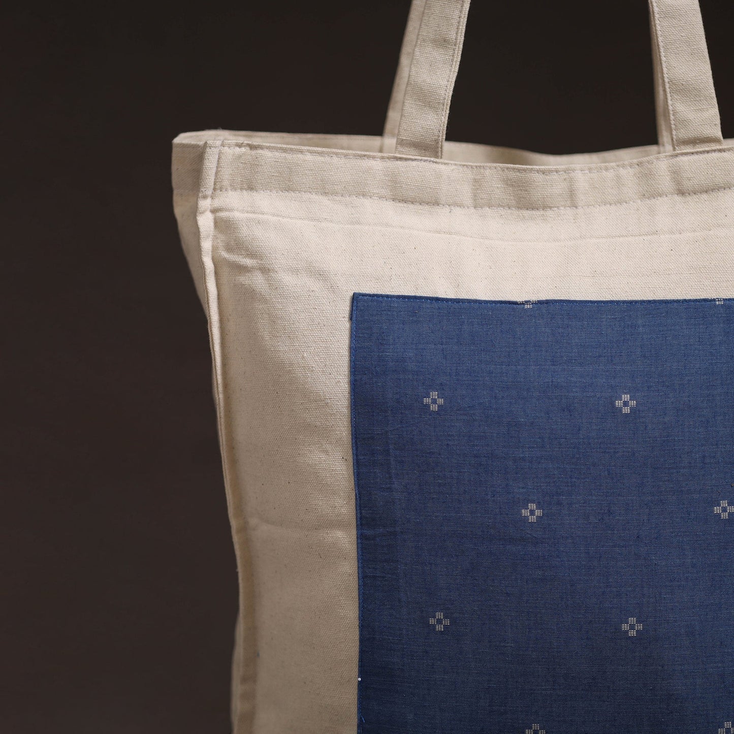 Handcrafted jacquard patch shoulder bag 01