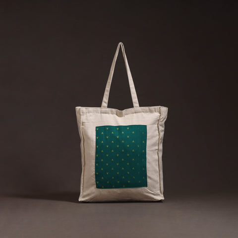 Handcrafted jacquard patch shoulder bag 02