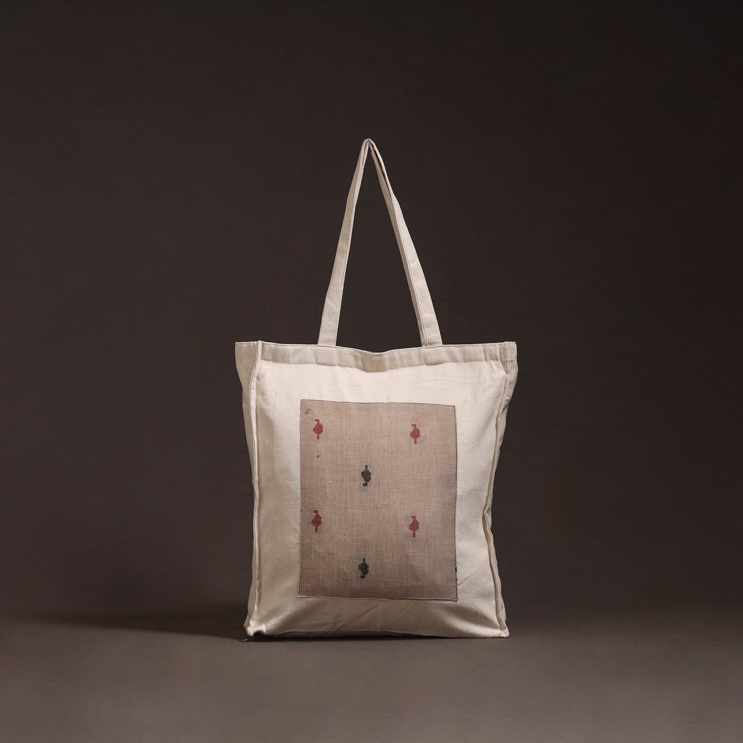 Handcrafted jacquard patch shoulder bag 05