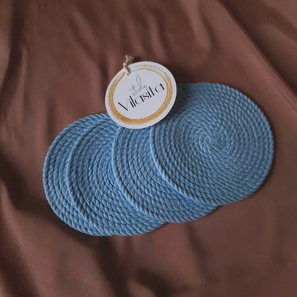 Handcrafted jute coaster (set of 4)