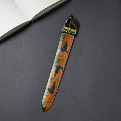 Buy Handcrafted Kadam Wood Rajasthani Handpainted Paper Cutter/ Paper Knife Online at iTokri.com