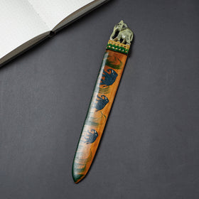 Buy Handcrafted Kadam Wood Rajasthani Handpainted Paper Cutter/ Paper Knife Online at iTokri.com