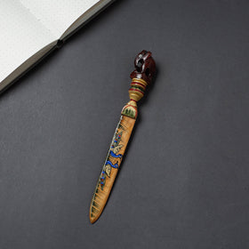 Buy Handcrafted Kadam Wood Rajasthani Handpainted Paper Cutter/ Paper Knife Online at iTokri.com