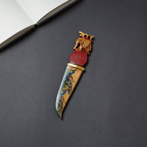 Buy Handcrafted Kadam Wood Rajasthani Handpainted Paper Cutter/ Paper Knife Online at iTokri.com