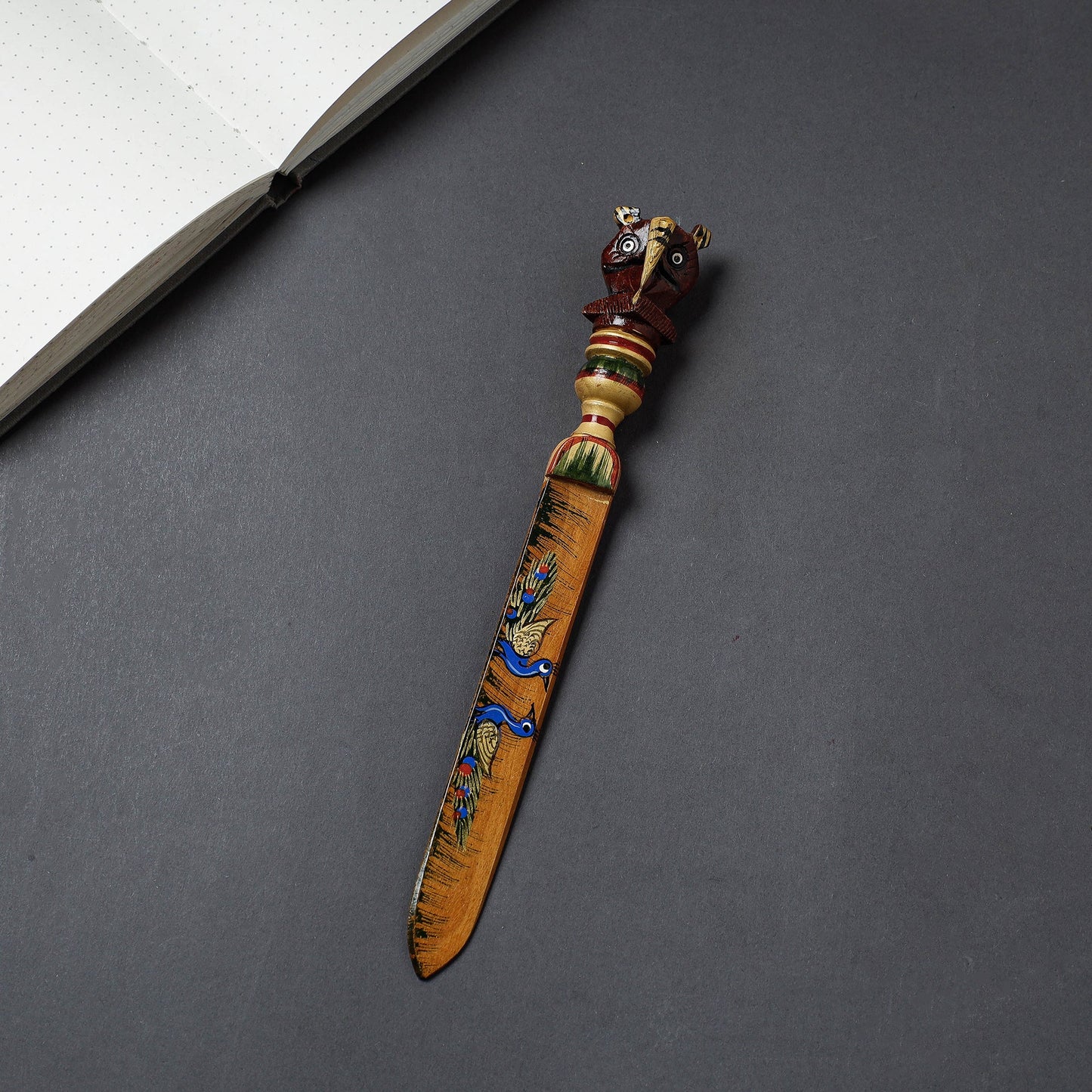  Handcrafted Kadam Wood Rajasthani Handpainted Paper Cutter/ Paper Knife Online at iTokri.com