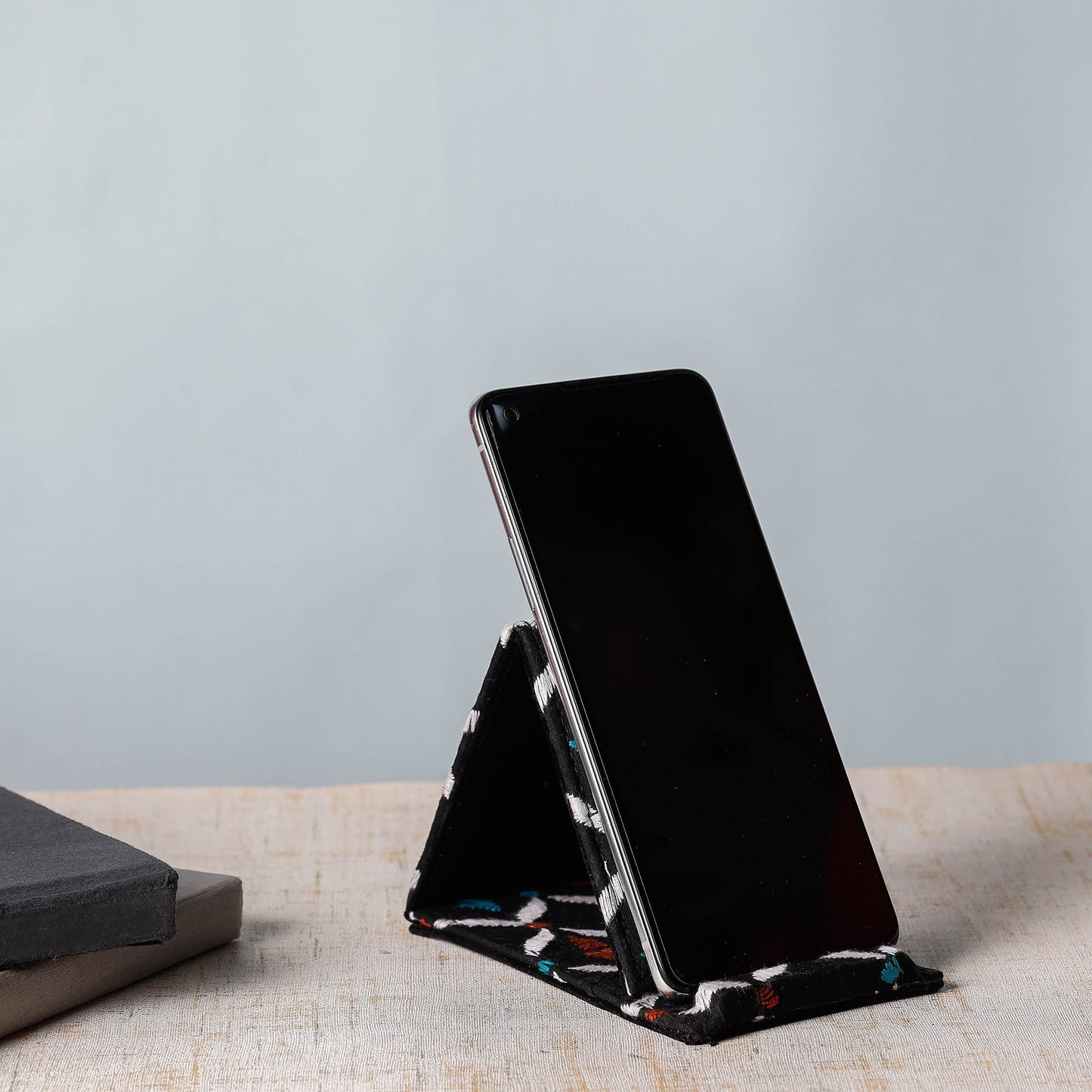  Handcrafted Kantha Embroidered Mobile Stand 