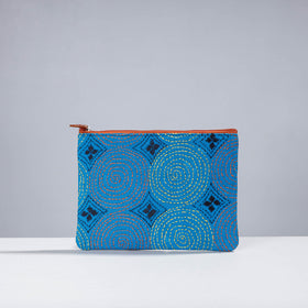  Handcrafted Kantha Embroidery Multipurpose Pouch 
