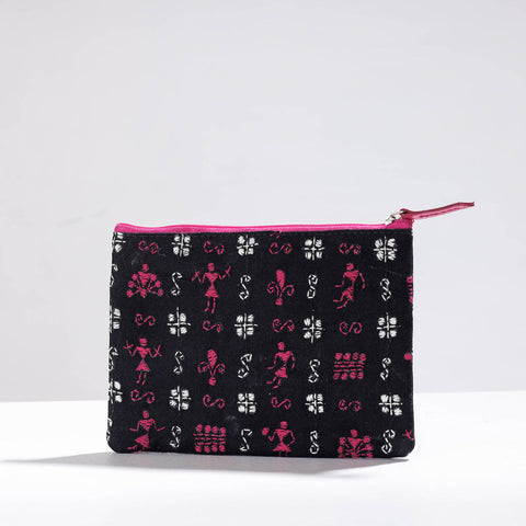  Handcrafted Kantha Embroidery Multipurpose Pouch 