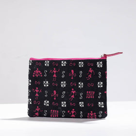  Handcrafted Kantha Embroidery Multipurpose Pouch 