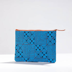  Handcrafted Kantha Embroidery Multipurpose Pouch 