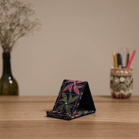 Handcrafted kantha hand embroidered mobile stand 02