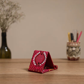 Handcrafted kantha hand embroidered mobile stand 03