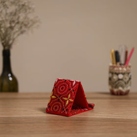 Handcrafted kantha hand embroidered mobile stand 09