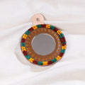 Handcrafted Brown Kutch Hand Mirror (small)