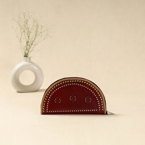 Handcrafted kutch leather clutch / wallet 52