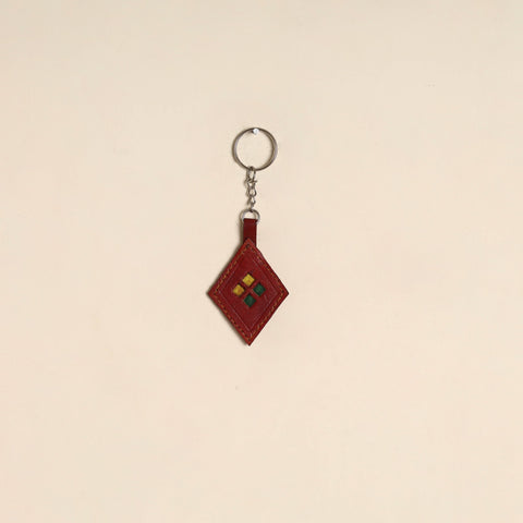 Handcrafted kutch leather keychain 15