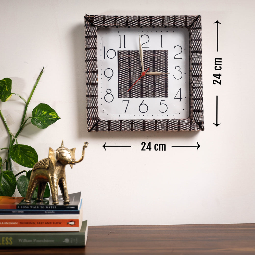  Handcrafted Madur Grass Wall Clock of Midnapur 