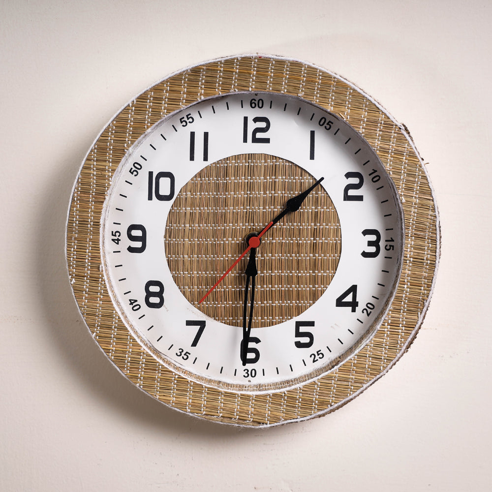  Handcrafted Madur Grass Wall Clock of Midnapur 