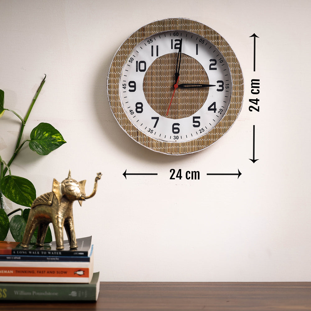  Handcrafted Madur Grass Wall Clock of Midnapur 