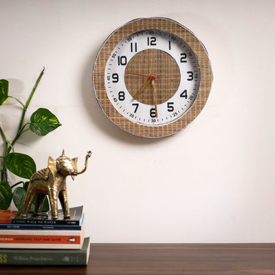  Handcrafted Madur Grass Wall Clock of Midnapur 