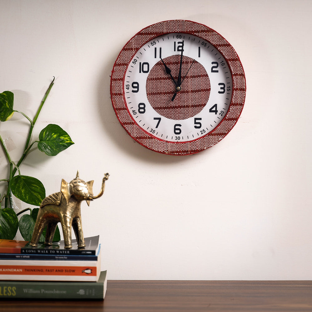  Handcrafted Madur Grass Wall Clock of Midnapur 