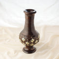  Handcrafted Mango Wooden and Brass Flower Pot Online at iTokri.com 