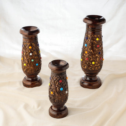  Handcrafted Mango Wooden Flower Pot Online at iTokri.com 