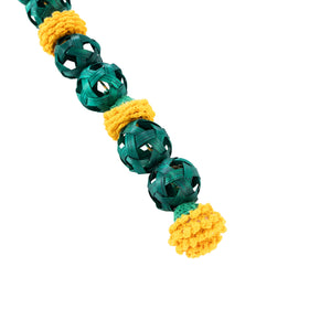 Handcrafted marigold bamboo hanging for decor (set of 2)