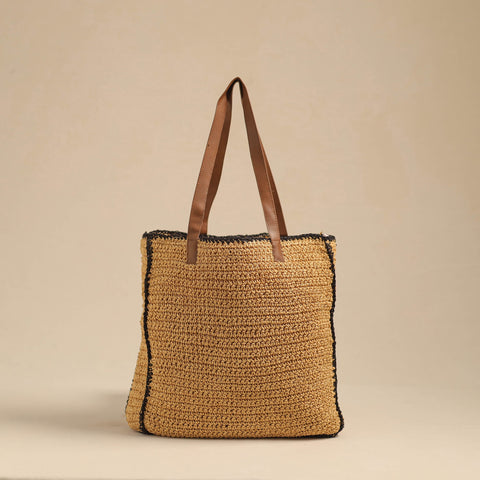 Handcrafted multipurpose raffia shoulder bag 01