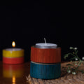  Handcrafted Natural Bamboo Tealight Candle Holder (Medium) Online at iTokri.com 