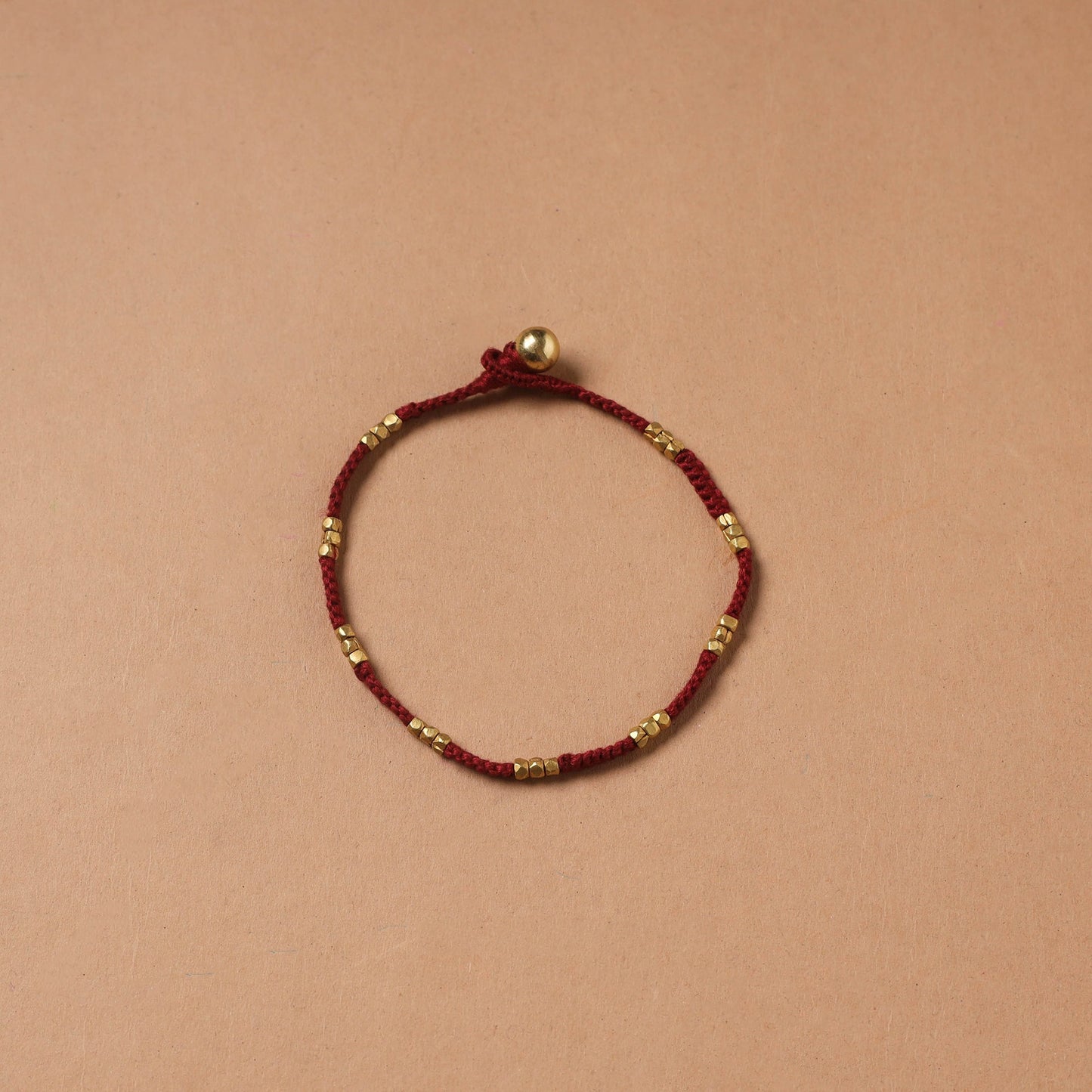 Handcrafted odisha dokra beads threadwork tribal anklet 10