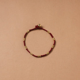 Handcrafted odisha dokra beads threadwork tribal anklet 10