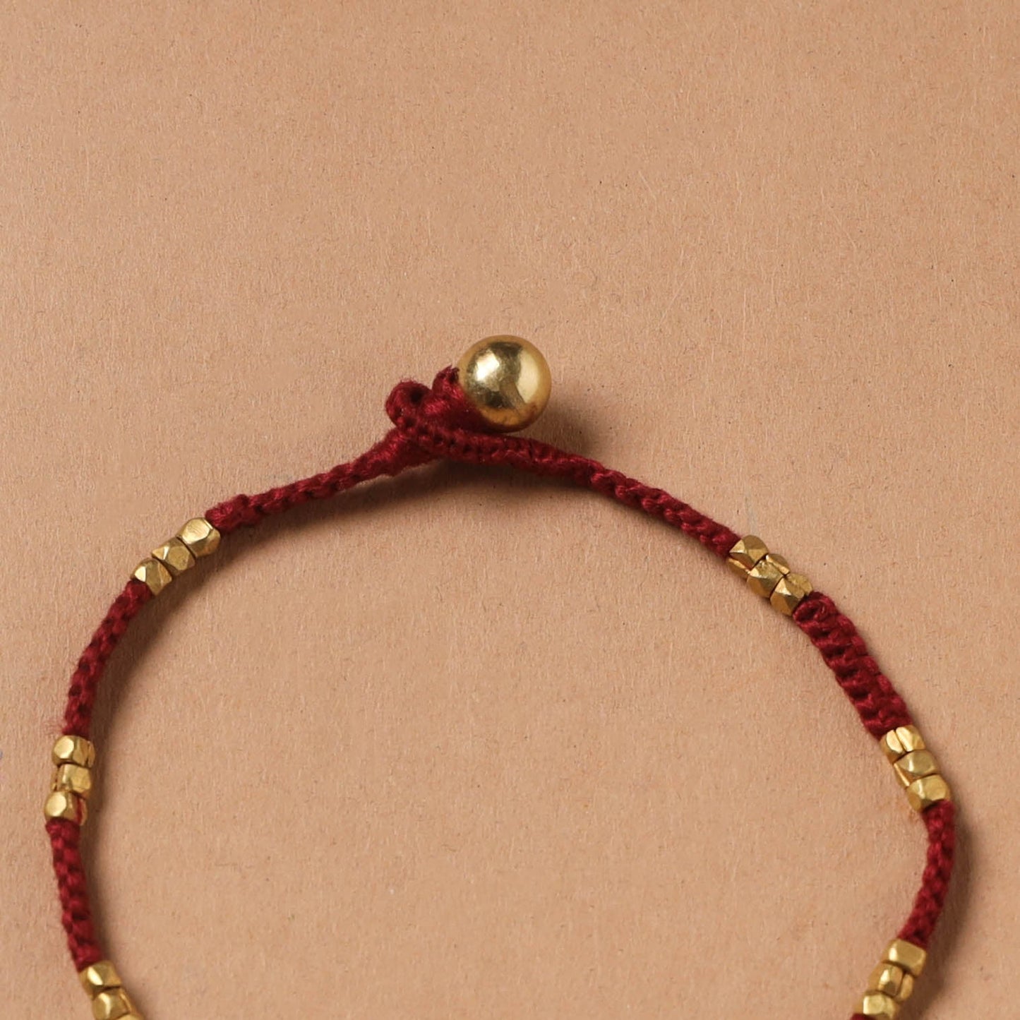 Handcrafted odisha dokra beads threadwork tribal anklet 10