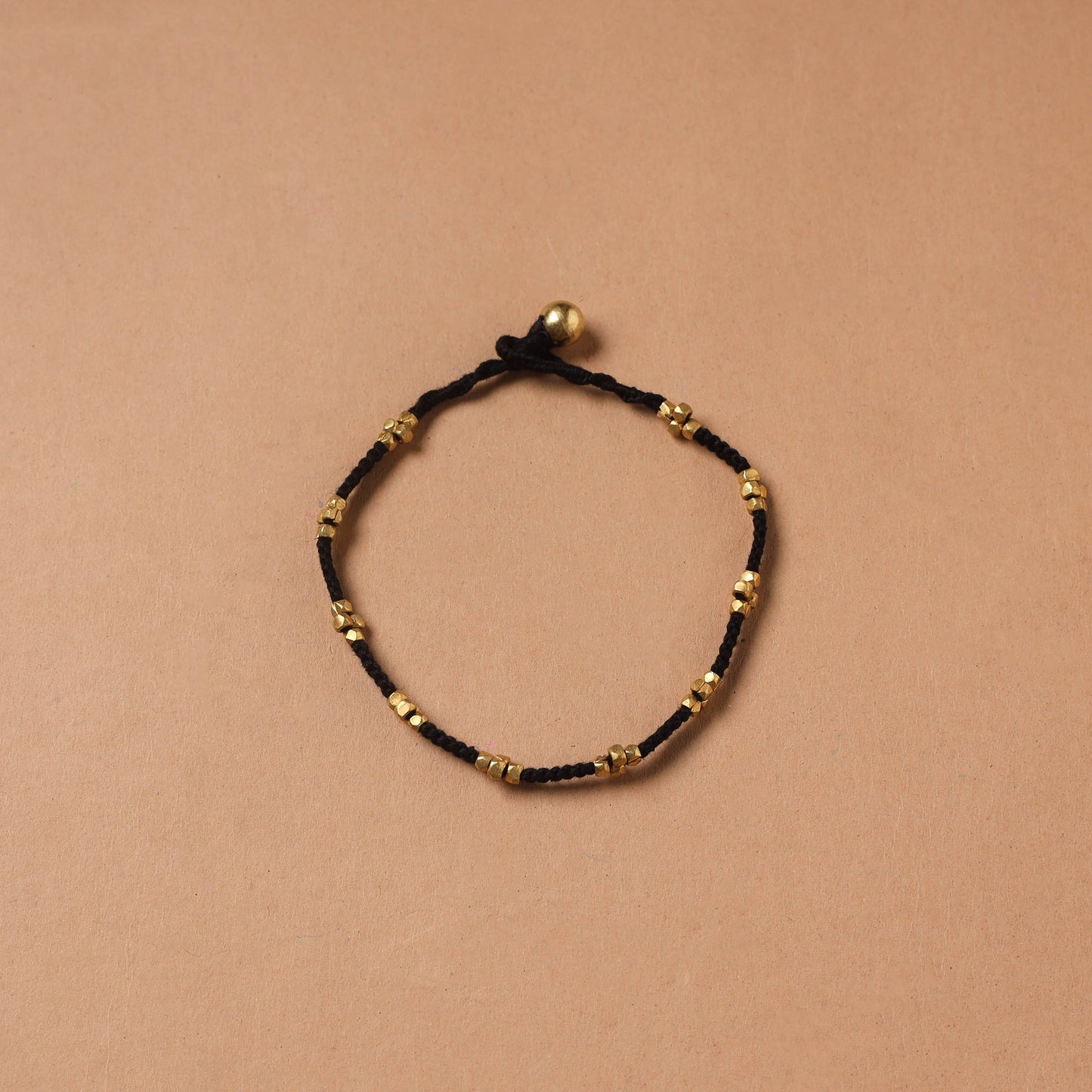 Handcrafted odisha dokra beads threadwork tribal anklet 14