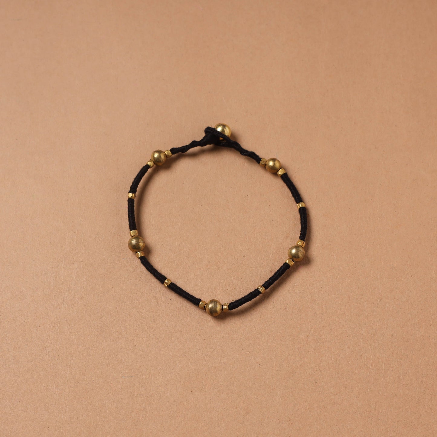 Handcrafted odisha dokra beads threadwork tribal anklet 18