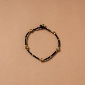 Handcrafted odisha dokra beads threadwork tribal anklet 18