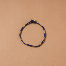 Handcrafted odisha dokra beads threadwork tribal anklet 23