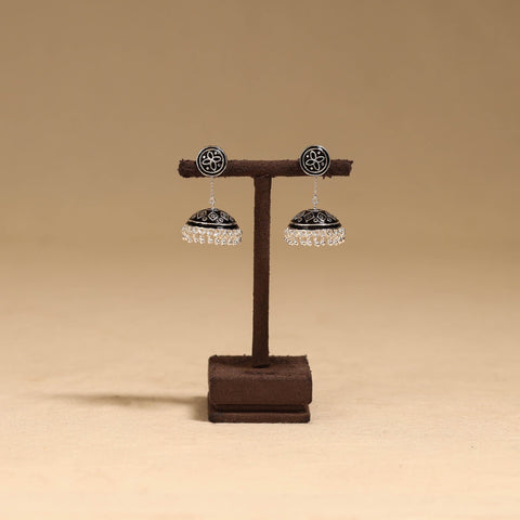 Handcrafted paka meenakari jhumki earrings 193