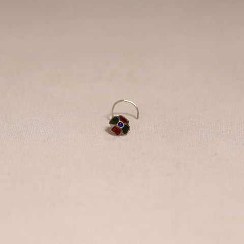 Handcrafted paka meenakari nosepin 172