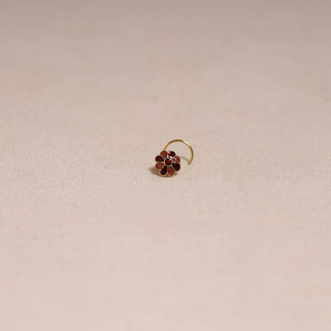 Handcrafted paka meenakari nosepin 174