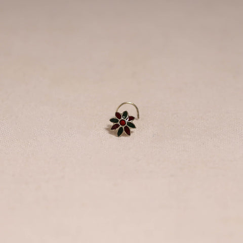 Handcrafted paka meenakari nosepin 187