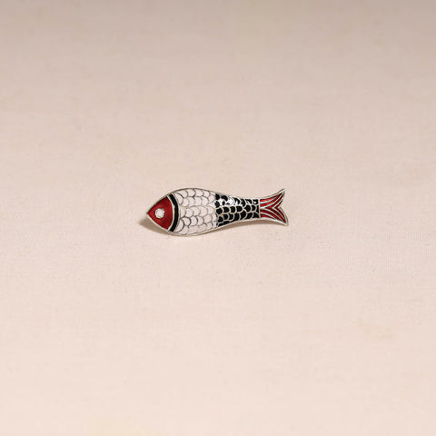 Handcrafted paka meenakari saree pin 221