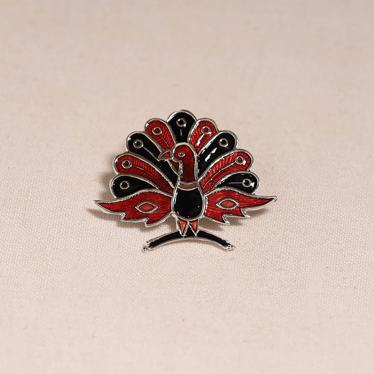 Handcrafted paka meenakari saree pin 226