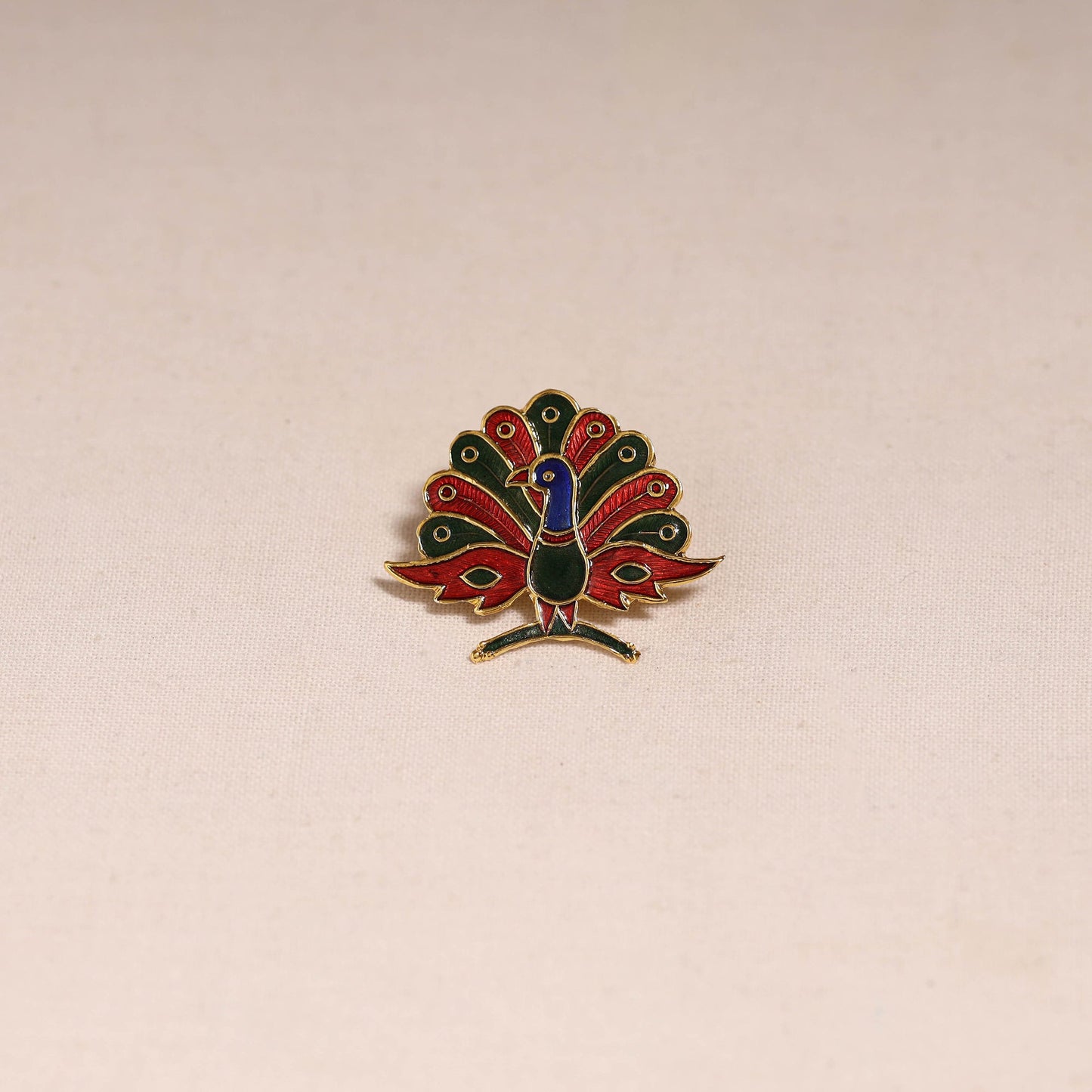 Handcrafted paka meenakari saree pin 229