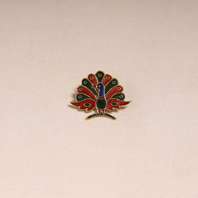 Handcrafted paka meenakari saree pin 229