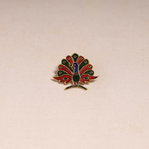 Handcrafted paka meenakari saree pin 229