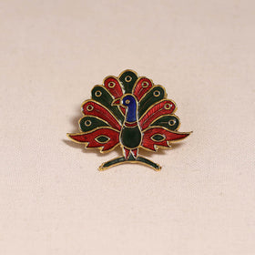 Handcrafted paka meenakari saree pin 229