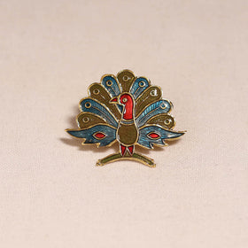 Handcrafted paka meenakari saree pin 230